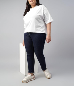 Prix d'usine T-shirts oversize pour femmes 100% coton, design personnalisé, broderie, décontracté, grande taille, léger, été, uni - Product Image 4