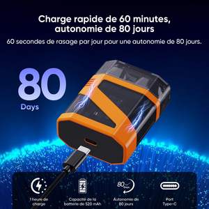 Rasoir Électrique Portable Mini Sans Fil Rechargeable USB Humide/Sèche/Lavable Allemand pour Hommes et Femmes, Idéal pour le Rasage du Visage en Voyage - Product Image 6