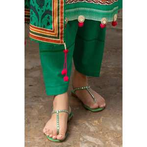 Ensemble de costume Khaddar pour femmes, respirant, 3 pièces, non cousu, broderie à la main, imprimé, K-52032 - Product Image 6