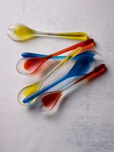 Ensemble de serveurs à salade en résine blanche de qualité supérieure, cuillère et fourchette de service en acrylique, vaisselle de cuisine, outil de traiteur, prix d'usine, fournitures - Product Image 6