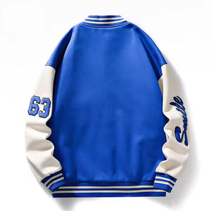 Vente en gros de vestes universitaires personnalisées de baseball à manches longues dernières conceptions vestes Varsity Letterman vierges unies pour hommes - Product Image 6