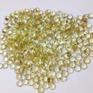 3mm Natural Limón Cuarzo Facetado Corte redondo Piedras preciosas sueltas Fabricante al por mayor Piedras para la fabricación de joyas Collar Colgante - Product Image 1