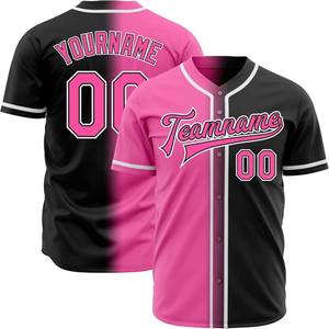 Uniforme de Béisbol 3D Profesional de Alta Calidad, Colores Personalizados, 100% Poliéster, Antibacteriano, Cuello Redondo, Unisex, Personalizado para Adultos - Product Image 1