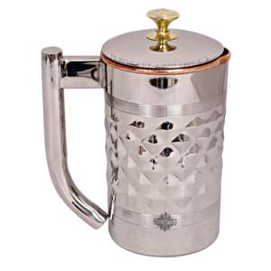 เหยือกเหล็กดีไซน์ทันสมัย ตกแต่งด้วยทองแดงรูปทรงเพชร เหมาะสำหรับเป็นของขวัญ - Product Image 4