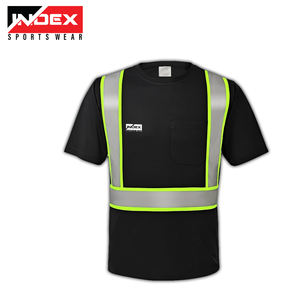 Camisetas de seguridad de alta visibilidad OEM, logotipo personalizado reflectante, venta al por mayor, camiseta reflectante negra transpirable personalizada de seguridad - Product Image 5