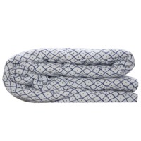 Couverture/édredon Raschel en lin biologique vintage imprimé à pois, personnalisable, design sur mesure, 150x200cm, vente en gros