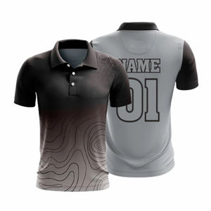 เสื้อโปโลผู้ชายทรงปกติ พิมพ์ลาย ผ้าฝ้ายถัก ระบายอากาศ แขนสั้น แฟชั่นลำลอง จำหน่ายส่งจำนวนมาก - Product Image 1