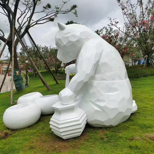 Tùy Chỉnh Ngoài Trời Công Viên Sân Chơi Trang Trí Hiện Đại Nghệ Thuật Sáng Tạo Động Vật Cài Đặt Lớn Sợi Thủy Tinh Nhựa Gấu Điêu Khắc - Product Image 2