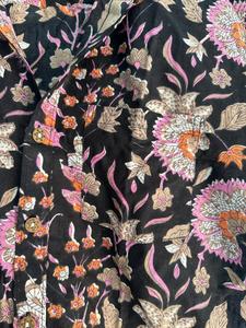 เสื้อผ้าผู้ชายเสื้อวันหยุดพักผ่อนลำลองฤดูร้อนทำด้วยมือผ้าฝ้ายแท้แขนสั้นพิมพ์ลายดอกไม้ชายหาด - Product Image 4