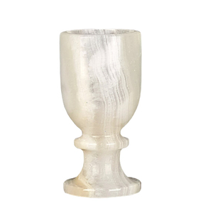 ถ้วยไอศกรีมหินอ่อนสีขาวทำด้วยมือลายหินอ่อนโอนิกซ์ถ้วยไอศกรีมหินอ่อน - Product Image 1