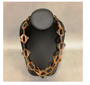 Collier de perles en corne brune Loose a Natural Buffalo Horn Necklace Handmade Indian Product - Product Image 1