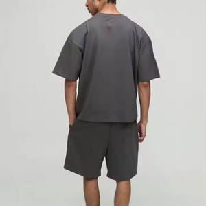 Vente en gros 2025 été vente chaude 100% coton 2 pièces ensemble t-shirt et short respirant DTF imprimé Logo écologique - Product Image 5