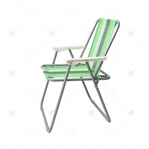 Sedia da Spiaggia con Telaio in Acciaio, Resistente e Confortevole, Arredo Esterno Portatile per Hotel e Spiagge - Product Image 2
