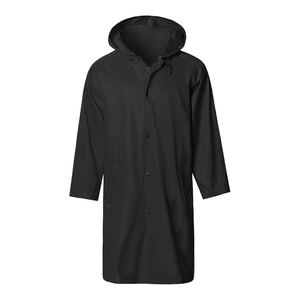 Durable <b>Waterproof</b> Hiking Rain Coat Long Black EVA Raincoat Custom Printed <b>Poncho</b> Jacket High Quality Outdoor Jackets Wholesale - Product Image 2