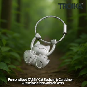 Portachiavi e Moschettone Personalizzabili con Gatto Tabby - Gadget Promozionali Personalizzabili - Product Image 3