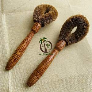 Cepillo de limpieza ecológico de fibra de coco NATURAL, estropajo redondo de cocina, estera de coco hecha a mano, superventas - Product Image 6