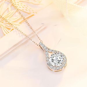 Pendant <b>Necklace</b> <b>for</b> Women, Wedding Gift 18K White Gold Plated Silver Diamond <b>Necklace</b> <b>for</b> <b>Wife</b> Mother Her - Product Image 3