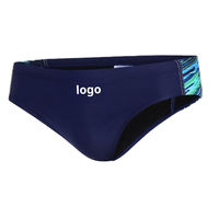 Traje de Baño Masculino Sexy de Una Pieza con Estampado Animal, Bikini de Dos Capas, Escote Descubierto, Secado Rápido, Elástico en 4 Direcciones, Impermeable