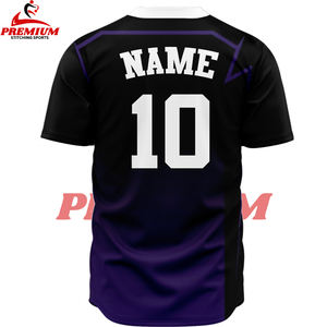 เสื้อเบสบอลแบบติดกระดุมเสื้อซอฟต์บอลทำจากโพลีเอสเตอร์100% ชุดเครื่องแบบทีมขายส่งเสื้อเบสบอลแบบกำหนดเอง - Product Image 2