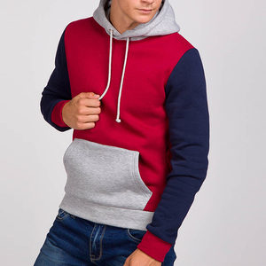 Sudadera con capucha de lana de algodón 100% informal para hombre, nuevo diseño, colores de empalme, ropa de entrenamiento de manga larga para correr para deportes de invierno - Product Image 4