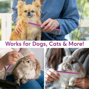 Peigne en métal pour animaux de compagnie à longues dents avec marque personnalisée pour les sous-couches épaisses et le toilettage quotidien - Product Image 6