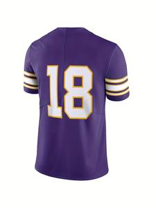 Maillot de football américain personnalisable de haute qualité, respirant, antibactérien, séchage rapide, grande taille, imprimé avec le nom de l'équipe, personnalisé - Product Image 3