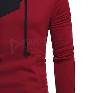 Sudaderas de algodón ajustadas para hombre, ropa de invierno informal con técnica de tinte liso, sudaderas con capucha y sudaderas - Product Image 5