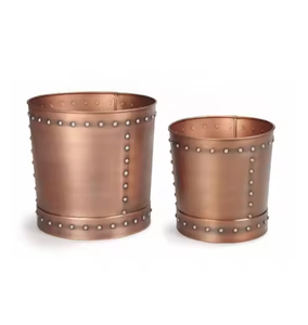 Maceta de metal inoxidable con nuevo diseño para decoración del hogar y el jardín, maceta de metal con textura única acabada a precio económico - Product Image 3