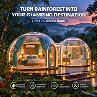 Rainforest Resort PC Bubble House avec chambre à coucher, salle de bain privée complète, suite de glamping modulaire résistante à l'humidité