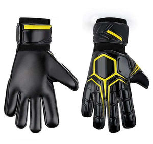 Gants de sport en cuir respirant de qualité professionnelle en gros pour les gardiens de but de football, conception de logo personnalisée - Product Image 4