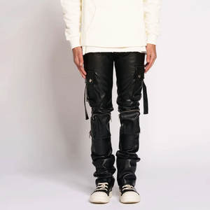 Pantalon Homme en Cuir Non Tissé Empilé Léger Casual Sur Mesure Imperméable Coupe-Vent Vêtement d'Extérieur Hiver - Product Image 1