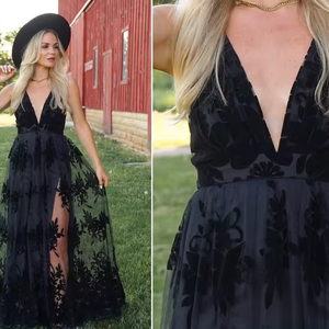 Vestido de Novia Vintage, Vestido de Noche Formal, Corsé con Cuentas Finas, Falda con Plumas, Adornado, Talla Grande, Largo hasta el Suelo - Product Image 1