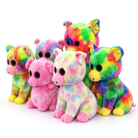 Peluche cochon unique, peluche cochon aux grands yeux, peluche arc-en-ciel, peluche tie-dye, peluche, jouet en peluche animal, cadeau en peluche pour enfants
