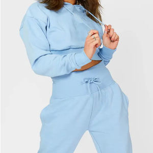 Vente chaude coton éponge française plaine impression personnalisée femmes de haute qualité femmes sweats à capuche - Product Image 1