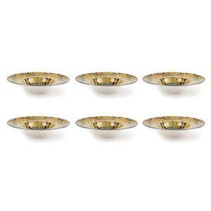 Set di 6 Ciotole per Pasta in Ceramica Design Italiano |   Decorazione Mediterranea |   Stampa Digitale |   Amalfi Excelsa |   Adatto alla lavastoviglie - Product Image 2