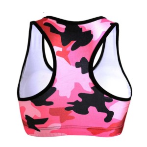 Soutien-gorge de sport à sublimation de style sportif avec tissu évacuant l'humidité, coussinets souples amovibles et soutien-gorge de sport à sublimation coupe dos nageur - Product Image 3