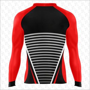 long sleeve men's <b>compression</b> shirts quick dry breathable wholesale men's rash guards custom sublimation printing OEM - Product Image 2