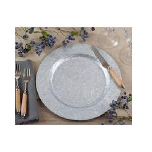 Argent Antique Haute Vente Ferme Galvanisé En Détresse Métal Chargeur Plaques Écologique De Mariage Dîner Décoration De Table - Product Image 4