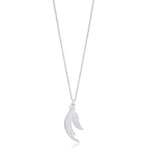 Collier pendentif à breloque texturé Design oiseau bijoux en argent sterling 925 turcs fabriqués à la main - Product Image 5