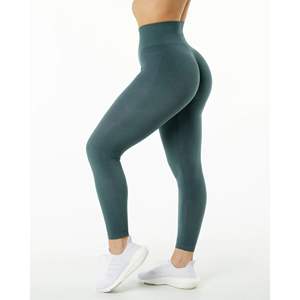 Mallas de mujer de punto sin costuras 51% POLIAMIDA 38% poliéster 11% Elastano-cónico diseño oceánico de cintura alta para uso en el gimnasio - Product Image 2