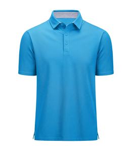 Polo respirant à séchage rapide pour hommes coupe classique T-Shirt d'été en tricot doux de haute qualité couleur unie 100% coton vêtements pour hommes décontractés - Product Image 3