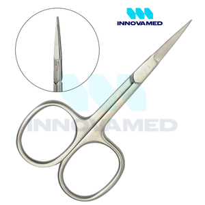 Acero inoxidable OEM DM Buen proveedor Hoja afilada Uso en salón Hoja curva Calidad Premium Belleza rusa Tijeras duraderas para cutículas - Product Image 3