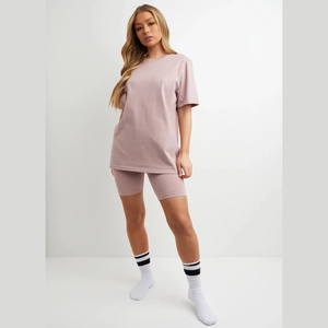 เสื้อยืดโอเวอร์ไซส์สำหรับผู้หญิงเสื้อยืดลำลองผ้าฝ้าย100% สีส้มระบายอากาศได้ดี - Product Image 4