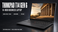Tout neuf pour Lenovo ThinkPad T14 Al 2025 Inter Core Ultra7-155H/255H 32 Go de RAM 1 To de SSD 14 pouces Wi-Fi 7 Ordinateurs portables professionnels pour ingénieurs