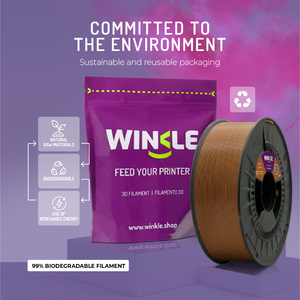 Filament PLA HD WINKLE 2,85 mm 1 kg pour imprimante 3D, tolérance élevée 0,05 mm, compatible lit chauffant 190-230°C, biodégradable, impression facile - Product Image 6