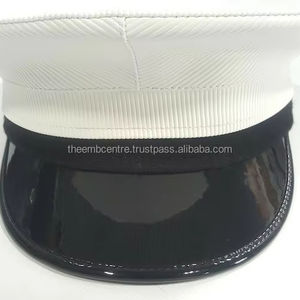 Casquette d'officier multicolore de haute qualité Casquette en laine unisexe avec des chapeaux d'officier réglables en tissu de haute qualité - Product Image 1