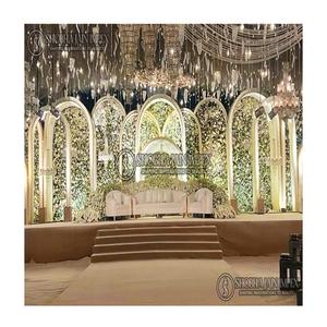 อุปกรณ์ประกอบฉากเวทีแบบเปิดสไตล์วินเทจที่ทันสมัยสำหรับงานแต่งงานในร่มและวันเกิดเหล็กและไฟเบอร์ตกแต่งบ้านสำหรับจัดแสดงกลางแจ้ง - Product Image 1