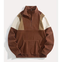 Neue Hochwertige Herren Klassische Winter-Fleecejacke Einzigartiges Design Weicher Glatter Viertelreißverschluss-Pullover 100% Baumwolle mit Logodruck