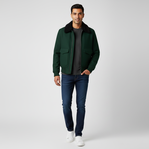 Chaqueta Bomber Impermeable de Invierno para Hombre con Logotipo Personalizado OEM, Bordado, Cremallera, Estilo Urbano, Alta Calidad, Corte Regular, Moda - Product Image 2