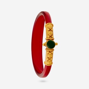 กำไลข้อมือเงินประดับวัด169981-ศาสนาพุทธพร้อมเทคโนโลยีฝังหนามเตย - Product Image 1